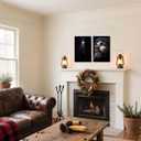 2Pcs Framed Black & White Christian Canvas Wall Art, 16"x24", 16x24inchx2