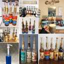 12 Pcs Syrup Pumps Dispenser, Compatible with 25.4 Oz/750ml Bottles, Great for Home & Coffee Bar Drinking Mixes, Tea, Beverage, Cocktails, Plus Spoons(Gold 5.23")