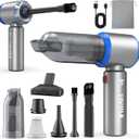Mini Vacuum Cleaner, 2 in 1 21000PA Brushless Car Vacuum &210000RPM Air Duster 9000mAh Battery Air Blower Wireless Handheld Vacuum for Car,Office and Home Cleaning
