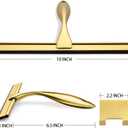 HIWARE All-Purpose Shower Squeegee for Shower Doors, Bathroom, Window and Car Glass - Brass, Stainless Steel, 10 Inches