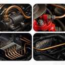 The Stop Shop 15 Ft Roll of 3/16" (.028" Wall) Copper/Cupronickel Brake Line Tubing with fittings & union
