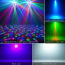 Telbum DJ Lights with Stand, 5 in 1 Party Bar Light Set with Rotating Ball, Strobe, UV, Colorful LED Par Light and Pattern, Sound Activated DJ Lighting System for Disco Stage Gig Band Wedding