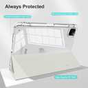 for iPad Pro 11 inch M4/M5 case 2024/2025,Case for iPad Pro 11 with Pencil HolderModel No.A2837,A3006, Slim Smart Cover with Clear Back Shell for 2025 iPad Pro11 Inch M5,Transparent-White