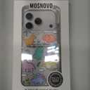 MOSNOVO for iPhone 17 Pro Case | Military Grade 6.6ft Drop Tested | Camera Control | Clear with Dinosaur Land Design