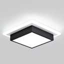 EIDISUNY Modern LED Ceiling Light, Kitchen Ceiling Light, 6000K Cold White Flush Mount Ceiling Lamp, Square Hallway Lighting Fixtures for Living Room Bedroom Bathroom Kitchen