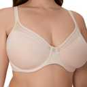 Bali Womens Seamless Underwire Bra, One Smooth U Smoothing Underwire Bras for Women, Convertible Straps, Ultra Light (36C, Sandshell)
