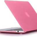 Compatible with MacBook Air 13 Inch A2337 (M1) / A2179 / A1932 (2021 2020 2019 2018 Release) - Snap On Hard Shell Case Cover for MacBook Air 13 Retina Display with Touch ID (Pink)