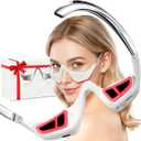 Under Eye Red Light Therapy Device with Glasses Strap, Red Light Therapy Glasses with Microcurrent, Light-Weight Eye Massager, Red Light Therapy for Eyes Bags,Dark Circles, Eye Fatigue, Puffiness