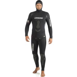 Cressi Apnea 2-pcs Freediving Spearfishing Wetsuit, Jacket & Pants, Loading Chest Pad, Knee Protection, Anatomical Design - Apnea: Designed in Italy (Medium)