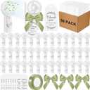 Mudder 50 Set Bulk Mini Fans for Wedding Guests 3 Speed Small Handheld Personal USB Wedding Travel Fan with Card Gift Bags for Bridal Party Gifts Baby Shower Birthday Party Favor (Fresh Style,White)