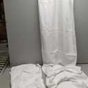 GFI LINEN CLUBS White Cotton Tab Top Curtains  50x63 inch Window Panel Set, 2 Panels for Living Room, Bedroom or Bathroom