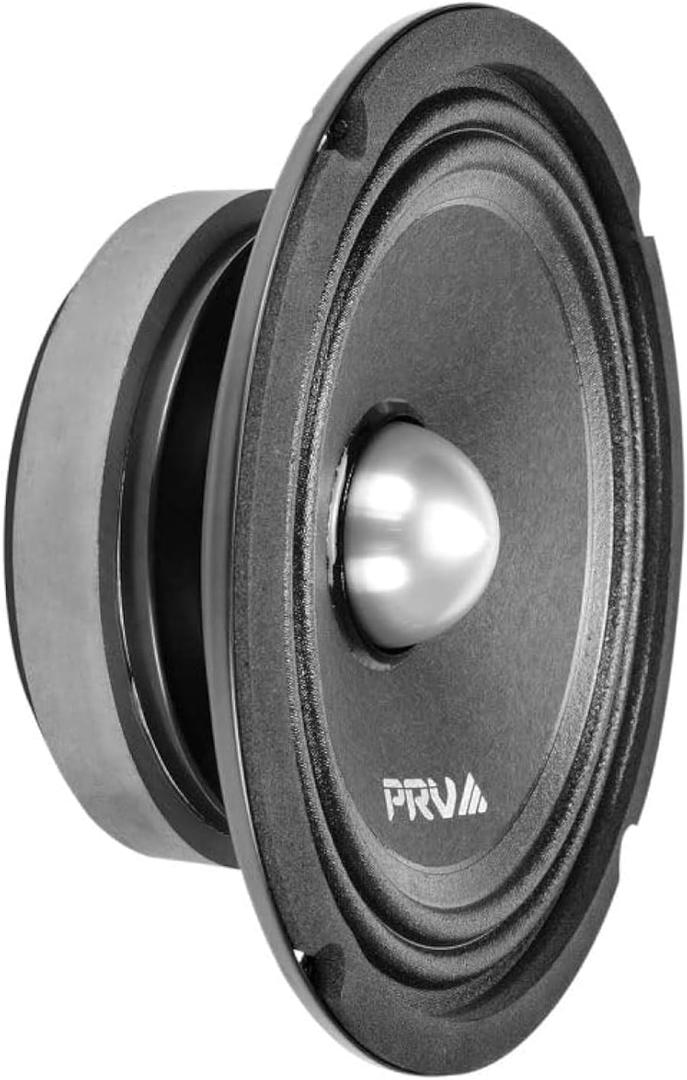 PRV AUDIO 6.5 Inch Shallow Midrange Bullet Speaker 6MR250B-4 Slim, 250 Watts 4 Ohm Car Audio Slim Speaker, Compact for Doors (Single)