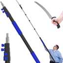 26FT Reach Pole Saws for Tree Trimming, Manual Pruning Pole Saw with 5-20FT Telescoping Extension Pole, Tree Pruner Tree Trimmer with 19" 3X Detachable Saw for Yard Garden Trees Palms Shrubs