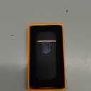 Electronic Lighter, Smart Electric Lighter, Mini USB Rechargeable Lighter Touch Double-Sided Ignition Windproof Flameless Lighter Lightweight Plasma Lighter with Battery Indicator (Black)