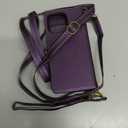 for iPhone 15 Pro Max Detachable Wallet Case Compatible with Magsafe, RFID Blocking 9-Card Holder Zipper Strap Lanyard PU Leather Magnetic Phone Case for iPhone 15 Pro Max 6.7", Purple