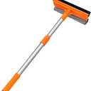 Squeegee for Window | 2-in-1 Window Cleaner Sponge and Soft Rubber Strip with Telescopic Extension Pole 18-29 | Window Washer for Shower, Car Windshield, Mirror, Glass Cleaning
