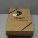 Pinkpum 6 Pack Closet Organizers Storage Bins, Stackable Plastic Drawer Basket for Clothing, Stackable Storage Bins Shelf Storage Container for Closet Wardrobe Bedroom Bathroom Office, White