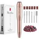 MelodySusie Electric Nail Drill Machine,PC120I Portable Electric Nail File Efile Set for Acrylic Gel Nails, Manicure Pedicure Tool with Nail Drill Bits Sanding Bands Gold