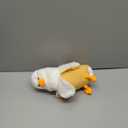 PEACH CAT Banana Duck Plush Toy Cute Plushie Hugging Plush Pillow Duck Stuffed Animal for Girls and Boys White 12"