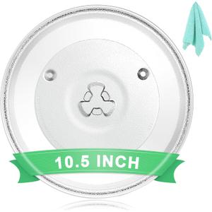 10.5" Universal Microwave Plate Replacement Glass Turntable| Fits LG, GE, Panasonic, Frigidaire, Farberware & More