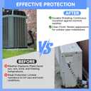 3-Layer HVAC Copper Pipe Insulation Cover, 72''x10.2'' 600D Oxford AC Line Insulation Cover Outdoor, Air Conditioner Line Insulation Sleeve, HVAC Foam Wrap for Mini Split & Heat Pump, Black