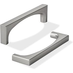 khtumeware 2 Pack Solid Handles 5-Inch(128mm) Brushed Nickel Cabinet Pulls,Heavy Duty for Kitchen Cabinets, Cupboards, Drawers and Bathroom Hardware