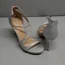 CELLENZ Stiletto Women High Heels: 4.3 Inch Comfortable Heels Prom Party Wedding, Peep Toe Platform Heels, Black White Silver Gold Strappy Heel Sandals Size 9.5