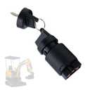 Ignition Switch for AGT Mini Excavator– Durable Mini Excavator Parts, Starter Switch for Cape Generator 6500 6700 427 186F