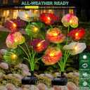 Solar Lights Outdoor - Unique Solar Anthurium Lights Solar Plant Waterproof Decor for Garden, Lawn, Patio, Thoughtful Gift for Garden Lovers