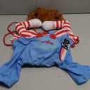 Dog Halloween Costume,Funny Chucky Dog Costume with Pet Wig,Cosplay Scary Outfit with Knife Clothes for Dogs (Medium)