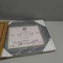 GMFrames 8.5x11 Diploma Degree Frame with Green Mat or Display 11x14 Certificates without Mat, Solid Wood, Black Finish with Intricate Black Rope Detail, UV Protection Acrylic