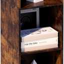 4 Cube Storage Organizer, 4 Tier Cube Low Bookcase Freestanding Storage Display Organizer, Four-Cubes Open Shelf Bookshelf for Home Office (Retro Brown, 4-Cube)