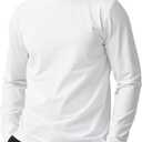 Mens Mock Neck T Shirts Pullover High Neck Turtleneck Premium Long Sleeve Sweaters for Men (Medium)