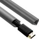 136in Corner Cable Concealer, Corner Cord Hider for One Cord, Wire Covers for Cords, Paintable Corner Cord Cover, Cable Management Channel Cable Raceway for Wall, Floor Baseboard, Ceiling -8 X L17in (Grey)