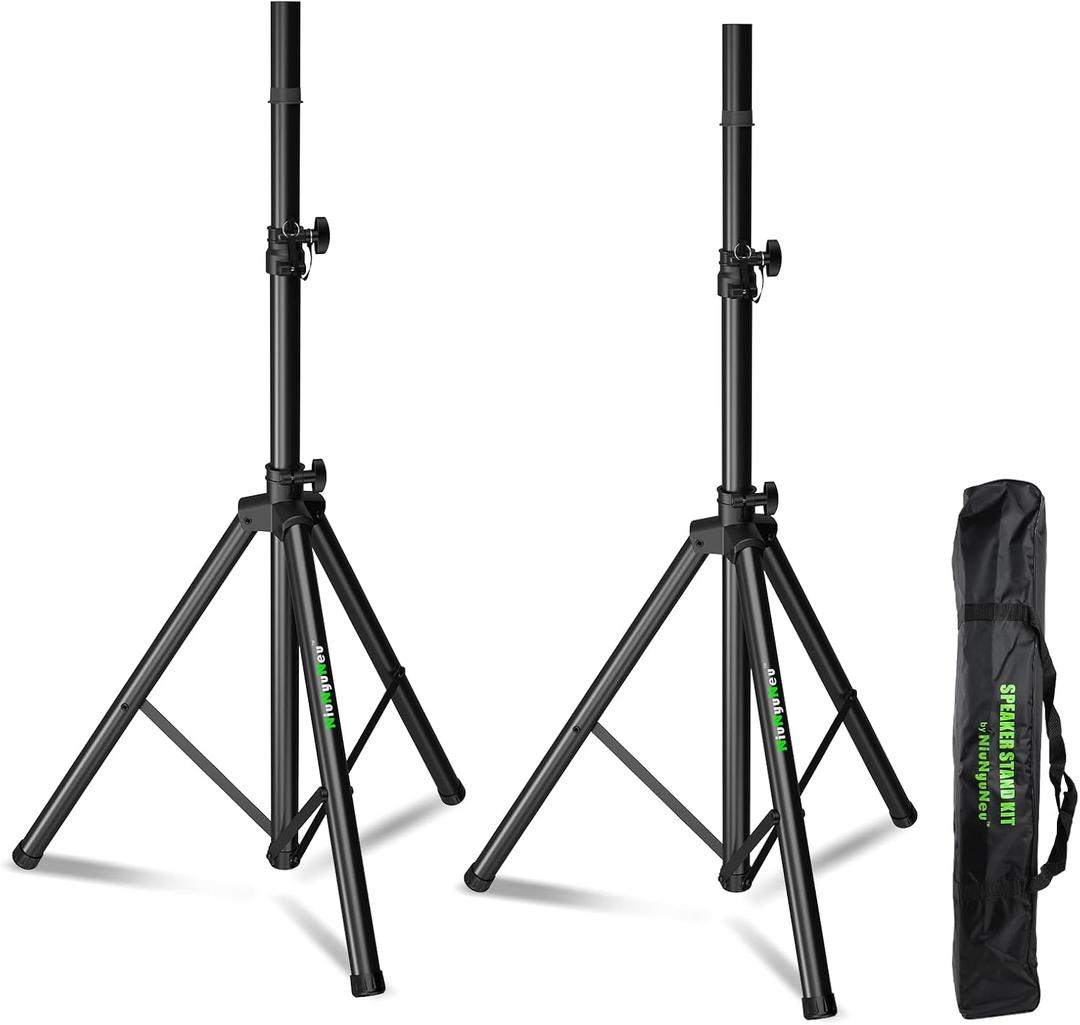 Pair Speaker Tripod Stands 43.7"-70.8" Fit PA DJ with a Carry Bag