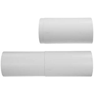 6 Inch Adjustable Through-Wall Vent Duct - White - Different Vent Covers on Both Sides Possible - for HVAC Ducting- Straight Plastic Pipe/PVC Pipe - Exhaust Duct Extension, Adjustable Length