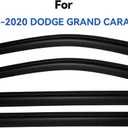Window Visors Rain Guards for 2008-2020 Dodge Grand Caravan, Out-Channel Window Vent Wind Deflectors Visors Shades for 2008-2016 Chrysler Town Country, 2009-2012 Volkswagen (VW) Routan