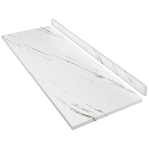 ROOMTEC Laminate Countertop, Wood Countertop for DIY, Table Top, Washer Dryer Counter Top, 72" L x 25.56" W x 0.75" Thick(Marble Texture)