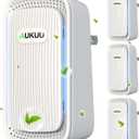 Air Ionizers (4 Pack- Plug In Negative Ion Air Purifiers - Quiet Air Freshener for Home, Bedroom, Office, Basement - Portable Air Purifier Odor, Smoke, Dust, Pet Smell - Mini Air Cleaner White