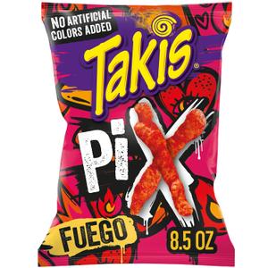 Takis Fuego Pix Crunchy Corn Puff Snack, 8.5oz Bag (EXP 10/29/26)