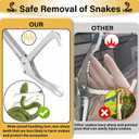 Snake Grabber Tool, 69" Snake Tongs Grabber for Rattlesnake Heavy Duty Professional Folding Snake Feeding Tongs Wide Jaw Snake Handling Tool Long Hndle Stainless Steel Tube