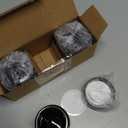 2oz Jars with Lids, HOA Kinh 3 Pack Amber Glass Jars with Lids Empty Cosmetic Containers Round Airtight Glass Jar with Black Lid for Storing Lotions Powders Ointments