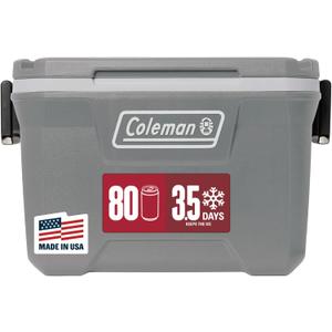Coleman Classic Series Insulated Portable Cooler, Leak-Resistant Outdoor Hard Cooler Keeps Ice up to 5 Days, 52/70/120/150 Quart, 52qt