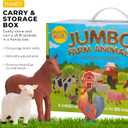 Learning Minds Set of 8 Jumbo Farm Animal Figures - Farm Animals for Toddlers Age 1-3 - Farm Toy for Kids Age 18 Months Plus - Animal Toys for Kids 1,2,3 Years Old