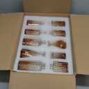 Glass Bud Vase Set of 20, Small Flower Vases, Glass Vases for Centerpieces, Vintage Home Table Decorations Bud Vases (20 Pcs, Amber)