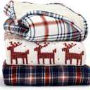 Eddie Bauer | Smart Heated Electric Throw Blanket - Reversible Sherpa - Hands Free Control - Wi-Fi Only (2.4GHz) - Compatible with Alexa, Google, iOS, Android - Fair Isle Silver