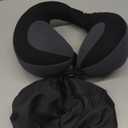 INFANZIA Kids Chin Supporting Travel Neck Pillow, Helps Support Head and Neck, Comfortably Designed for Head, Neck, and Chin Support - Ideal for Toddlers and Children,Black