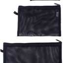 Mesh Cosmetic Bag 3 Size Makeup Bag Set Nylon Waterproof Organizing Bags Purse Organizer Pouches Travel Bags with Zipper (5,Medium)