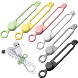 30 Pcs Silicone Data Cable Organizer, Reusable Cable Ties Wire Organizers for Office, Multipurpose Elastic Cord Wraps Cable Management for Charging Cord,Appliances,Home,Office,Kitchen,School,Travel (4.1 Inch)