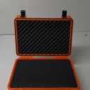 MEIJIA All Weather Portable IP67 Waterproof Protective Case, Hard Camera Case with customizable foam, Perfectly Protection of Camera, Drones,Pistols,Lens,Equipments,18.5 x14.06x6.93inches(Orange)